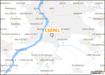 map of Csepel