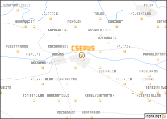 map of Csepůs