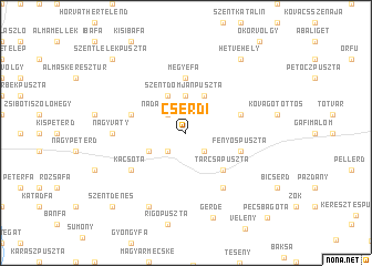 map of Cserdi