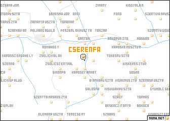 map of Cserénfa