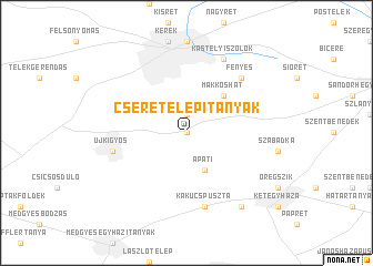 map of Cseretelepitanyák