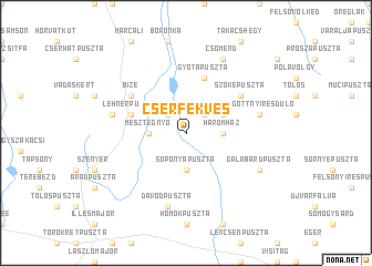 map of Cserfekvés