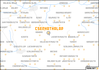 map of Cserháthaláp