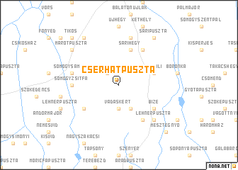 map of Cserhátpuszta