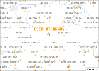 map of Cserhátsurány