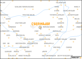map of Csérimajor
