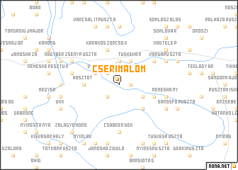 map of Cserimalom