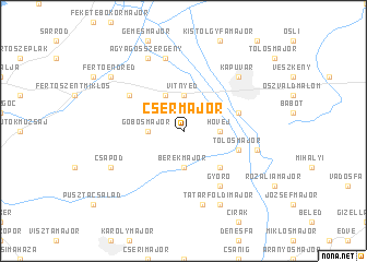 map of Csermajor