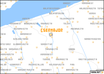 map of Csermajor