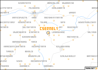 map of Csernely