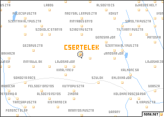 map of Csertelek