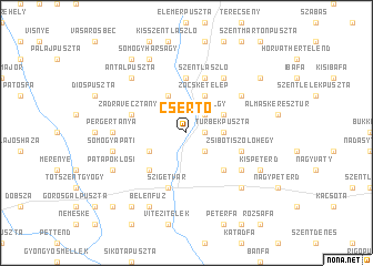 map of Csertő