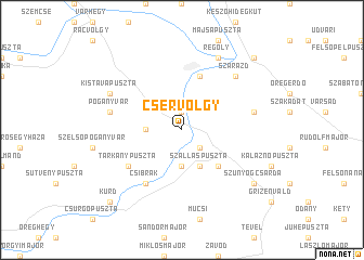 map of Cservölgy