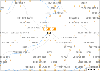 map of Csicsó