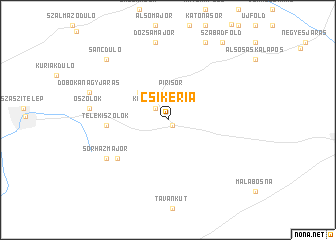 map of Csikéria