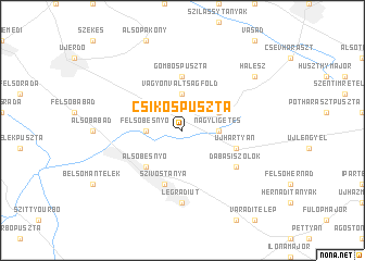 map of Csikóspuszta