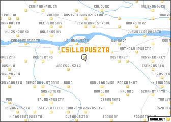 map of Csillapuszta