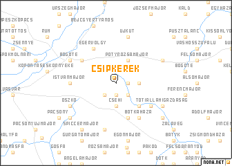 map of Csipkerek