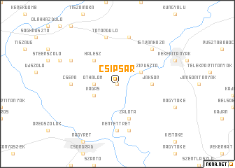 map of Csípsár