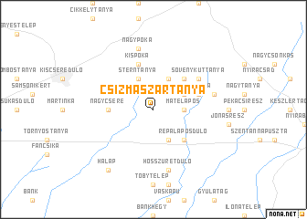 map of Csizmaszártanya