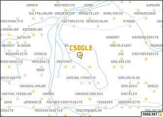 map of Csögle