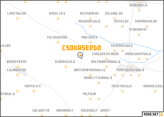 map of Csókáserdő