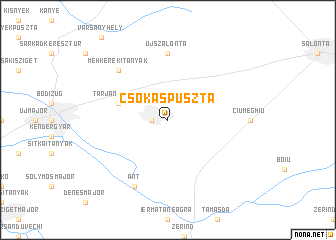 map of Csókáspuszta