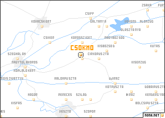 map of Csökmő