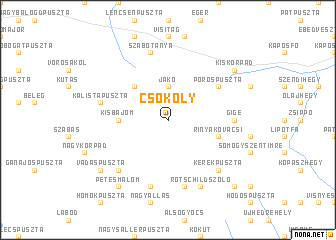 map of Csököly