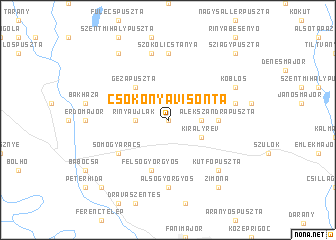map of Csokonyavisonta