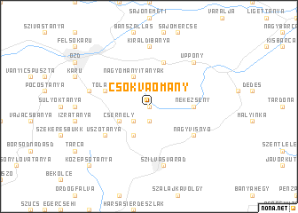 map of Csokvaomány