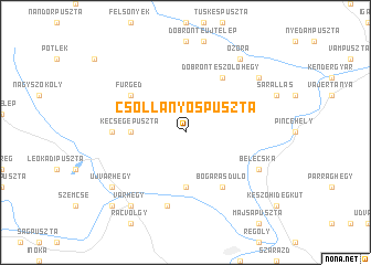 map of Csollányospuszta