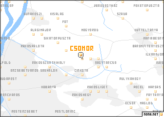 map of Csömör