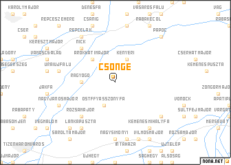 map of Csönge