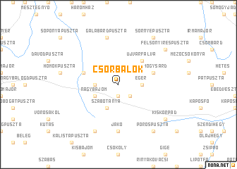 map of Csorbalók