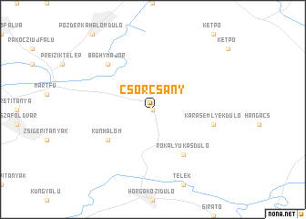 map of Csorcsány