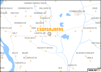 map of Csordajárás