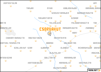 map of Csordakút