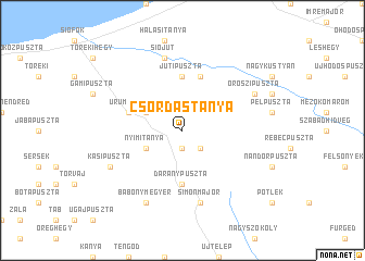 map of Csordástanya