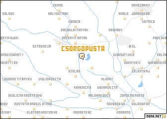 map of Csorgo Pusta
