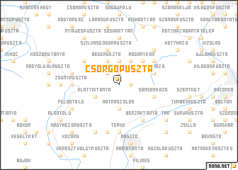 map of Csörgőpuszta