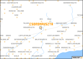 map of Csórompuszta