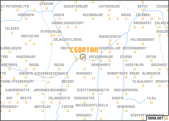 map of Csortán