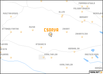 map of Csorva