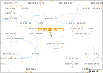 map of Csótapuszta