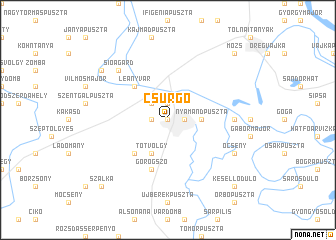 map of Csurgó