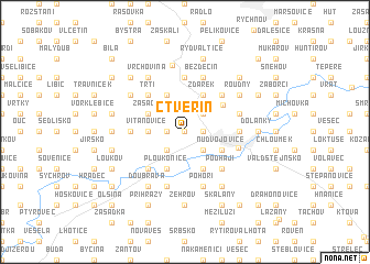 map of Čtveřín