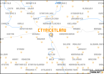 map of Čtyřicet Lánŭ