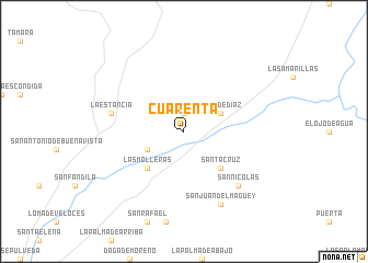 map of Cuarenta