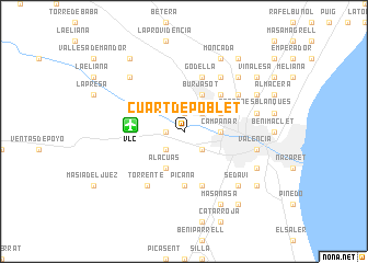 map of Cuart de Poblet